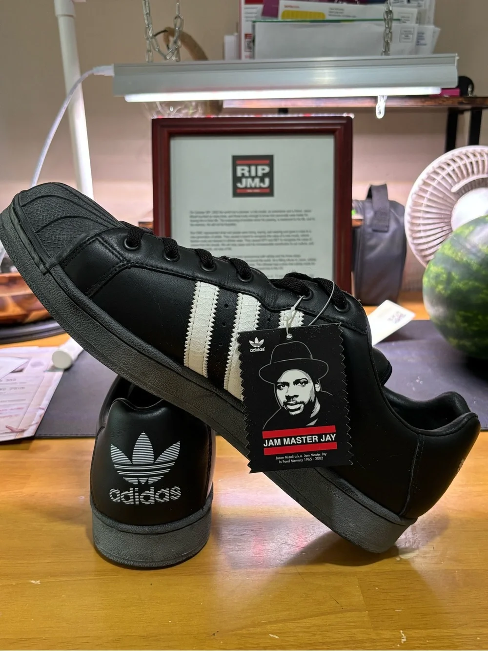 ADIDAS JMJ ULTRASTAR TRIBUTE SNEAKERS WITH PAPER WORK IN THE FRAME TO MATCH MENS
